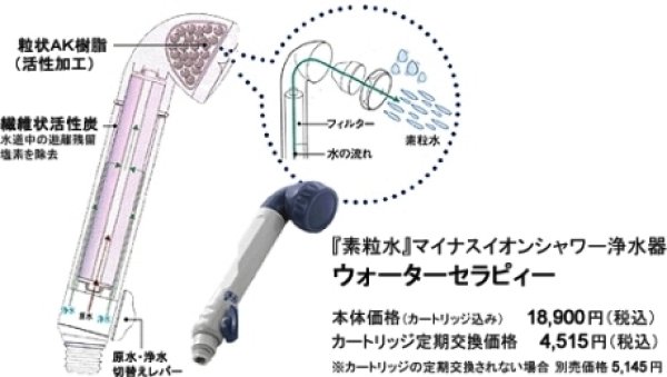 画像1: 【素粒水】波動浄水器  ウォーターセラピィー・シャワー型  送料無料 (1)